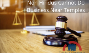 Non Hindus Cannot Do Business Near Temples